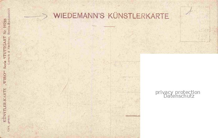 74032545 Wiedemann Verlag Wiedemann WIRO Nr. 1923B Stuttgart Anlagensee Schloss