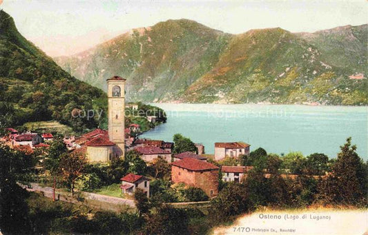 74032719 Osteno Calino con Osteno Lombardia IT Panorama e Lago di Lugano