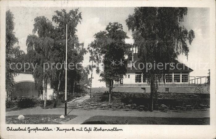 12194816 Gross Moellen Ostseebad Pommern Kurpark mit Cafe Hohenzollern