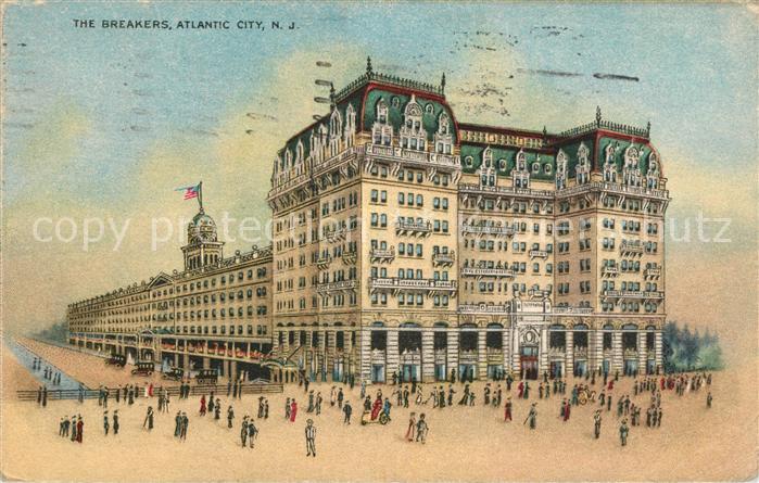 13153163 Atlantic City New Jersey The Breakers Hotel Litho