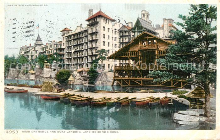 13153167 New York City Main Entrance and Boat Landing Lake Mohonk House