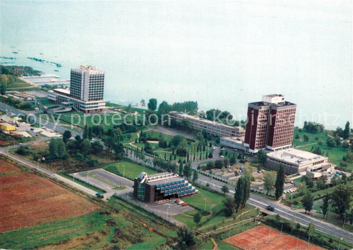 13234748 Balatonfuered hotel complexes on Lake Balaton aerial photograph