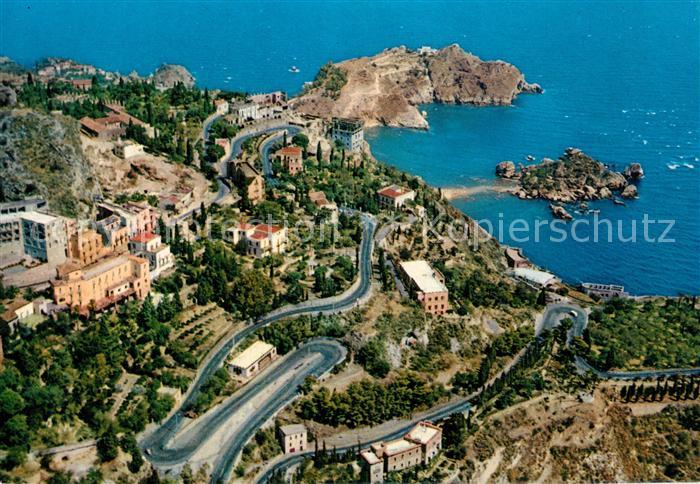 13288477 Taormina Sicily Veduta Aerea Isola Bella aerial photo