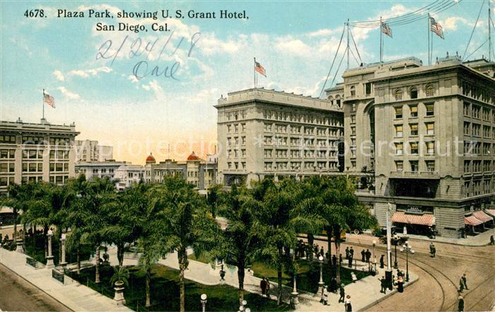 13310917 San Diego California Plaza Park showing US Grand Hotel