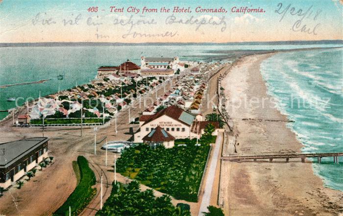 13318427 San Diego California Tent City from the Hotel Coronado