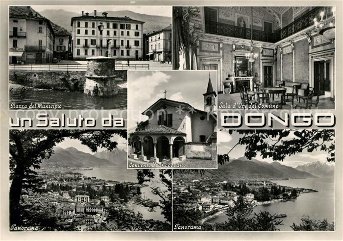 13355799 Dongo Lago di Como Piazza del Municipio Sala d’Oro del Comune Panorama