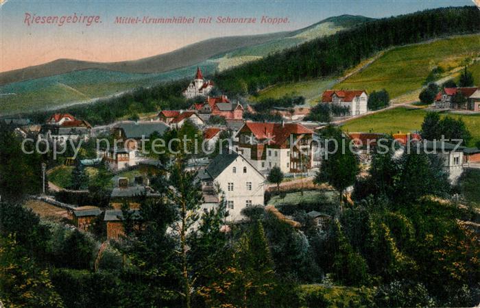 13363971 Krummhuebel Riesengebirge Panorama mit Schwarze Koppe