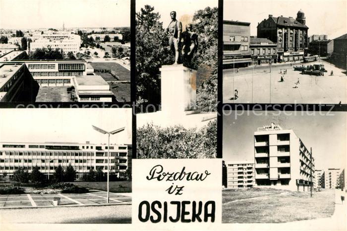 13365401 Osijek Croatie Vues partielles des bâtiments immeubles de règlement monument