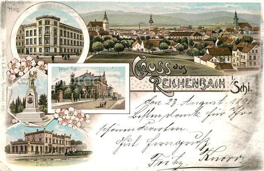 33548775 Reichenbach Schlesien Dzierzoniow Panorama Kreisstandehaus Kriegerdenkm