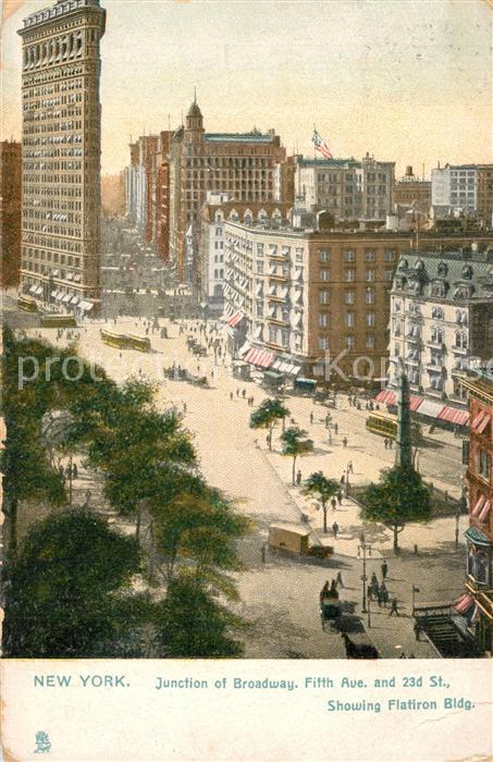 13561086 New York City Junction of Broadway Showing Flatiron Bldg