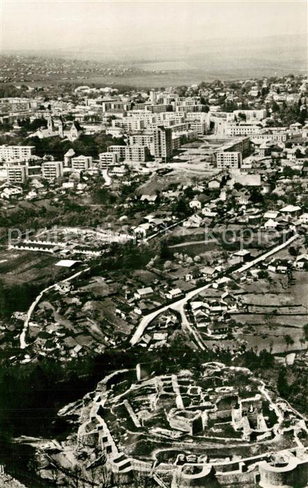 13601766 Suceava aerial photo ruins of the citadel and the town