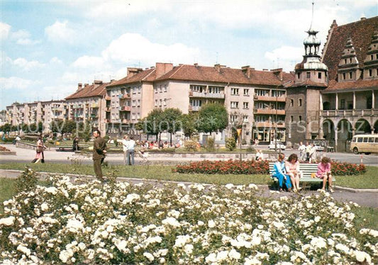 13631135 Brzeg Brieg Silesia Rynek Market Square Flowerbed