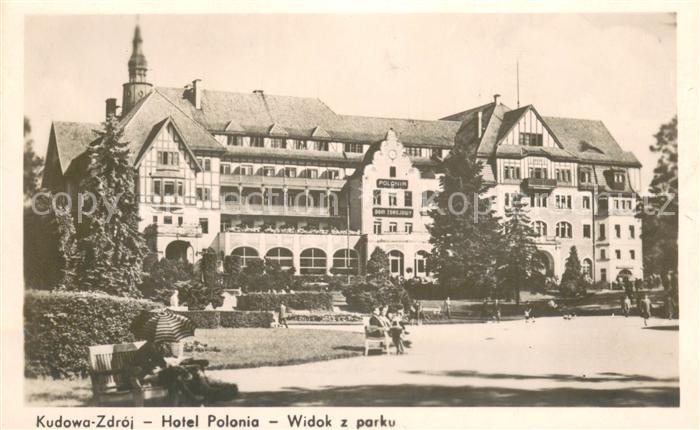 13698309 Kudowa-Zdroj Bad Kudowa Lower Silesia Hotel Polonia Widok z parku