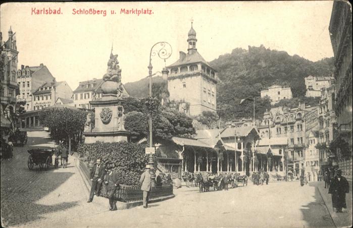 10909802 Karlovy Vary Eger Karlovy Vary Schlossberg Market Square Carriage *