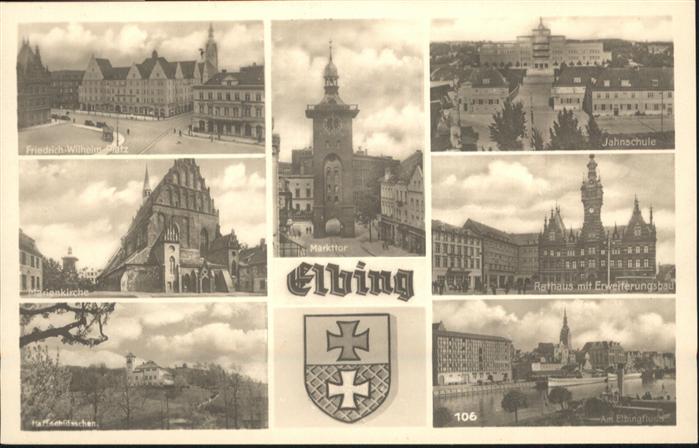 10909854 Elbing Elblag PL Elbing Friedrich Wilhelm Platz Jahnschule Rathaus Mari