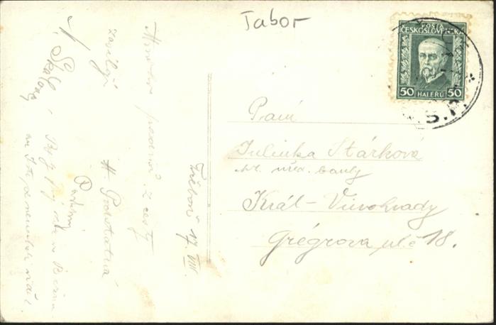 10909991 Tabor Czechia Tabor [Handwritten] Rebon Ronickova Brana Coach x