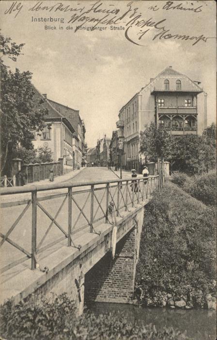 10910012 Insterburg Tschernjakhovsk Insterburg Koenigsberger Strasse Bruecke x