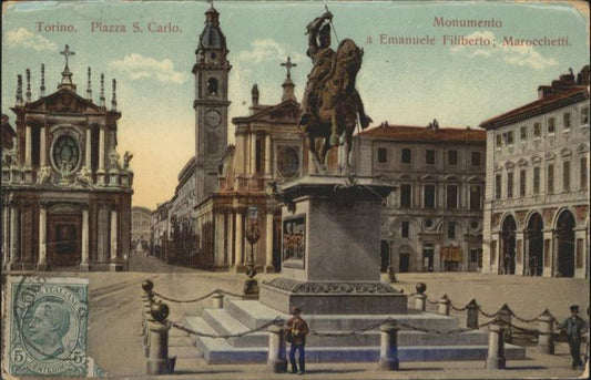 10940525 Torino Torino Piazza S Carlo Monumento Emanuele Filiberto Marocchetti x