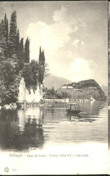 10599333 Bellagio Lago di Como Villa Serbelloni ungelaufen ca. 1920