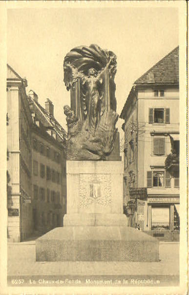 10551052 La La Chaux - de - Fonds Monument unused around 1920