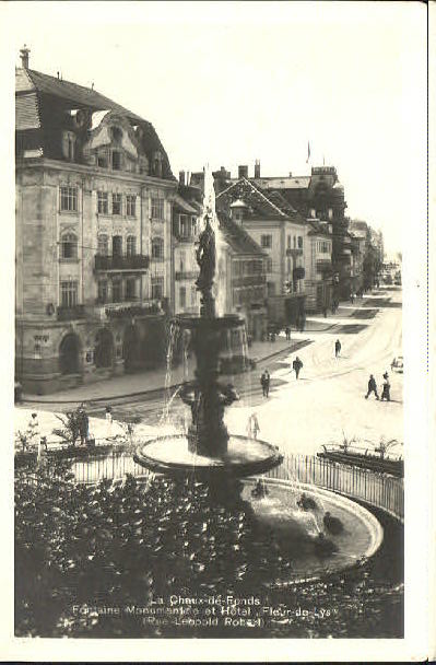 10551057 La La Chaux - de - Fonds Monument unused around 1920