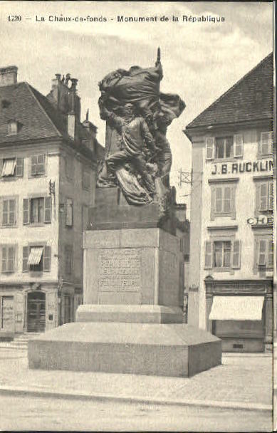 10551059 La La Chaux - de - Fonds Monument unused around 1910