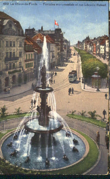 10551060 La La Chaux - de - Fonds Rue Leopold Robert Monument x 1928