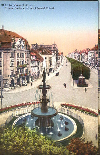 10551063 La La Chaux - de - Fonds Rue Léopold Robert inutilisé vers 1910