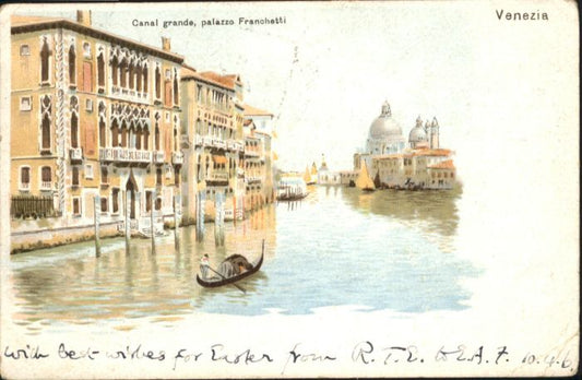 10879722 Venezia Venedig Venezia Canal Grande Palazzo Franchetti Boot x