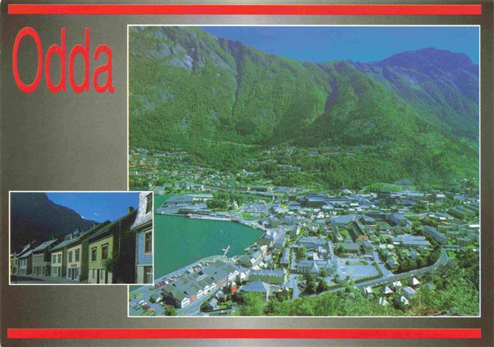 73993195 Odda Odde Norway Hovedstaden i Hardanger Fliegeraufnahme