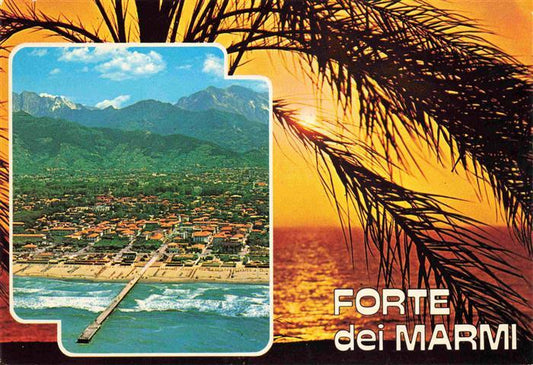 73993294 Forte dei Marmi Lucca Toscana IT Sunset at sea aerial view