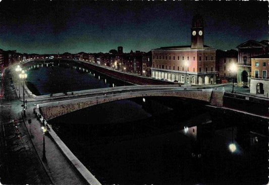 73993296 PISA Tuscany IT Ponte di Mezzo notturno