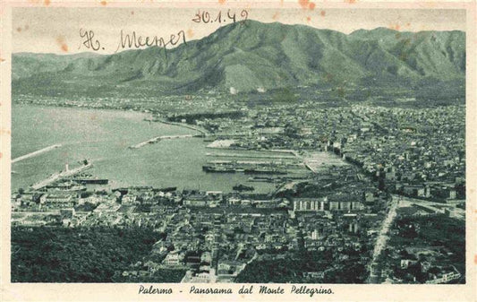 73993992 PALERMO  Sicilia IT Panorama dal Monte Pellegrino Fliegeraufnahme