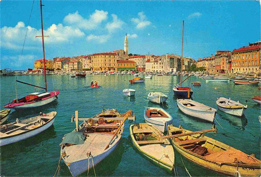 73995979 Rovinj Rovigno Istrien Croatia Panorama Bootsliegeplatz