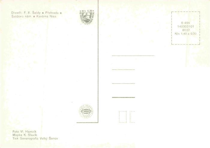 73996019 LIBEREC Reichenberg CZ Divadlo FX Saldy Prehrada Saidowa nam Kavarna Ni