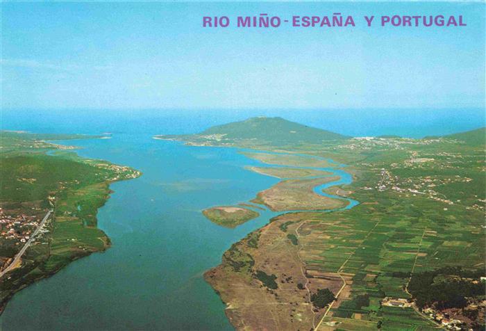 73996055 La Guardia Pontevedra Rio Mino Fliegeraufnahme