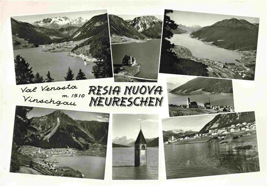 73996595 Neureschen Resia Nuova Bolzano IT Panorama Vues partielles de l'église engloutie