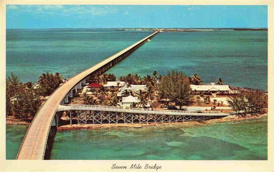 73996326 Florida Keys Florida USA Seven Mile Bridge Fliegeraufnahme