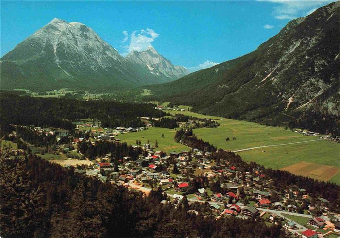 73996704 Weidach Leutasch Tirol AT Fliegeraufnahme mit Hochplattig und Hohe Mund