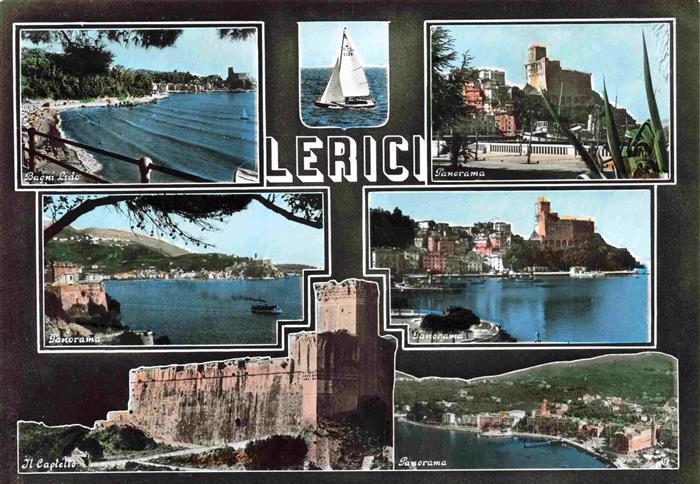 73996733 Lerici LA SPEZIA Liguria IT Bagni Lido Panorama Il Castello Vista parci