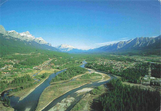 73997055 Canmore The Bow River Fliegeraufnahme