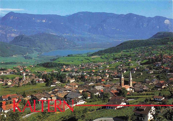 73997147 Kaltern Caldaro South Tyrol IT Aerial photograph with Kalterer See