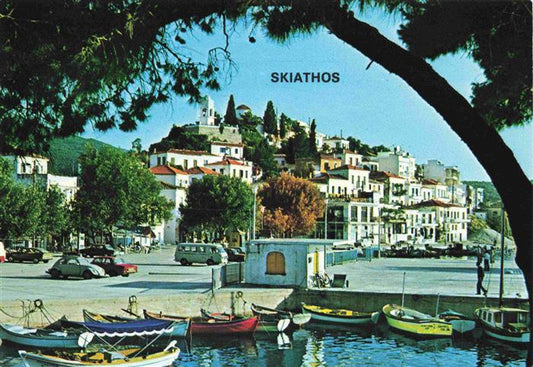 73998220 Skiathos Sporades Island Grèce Vue partielle du port