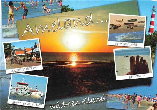 73998275 Ameland Friesland NL Panorama Gezellige dorpen Uitwaaien op de boot Op