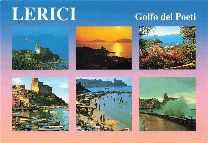 73998044 Lerici LA SPEZIA Liguria IT Golfo dei Poeti Panorama Hafen Strand Il Ca