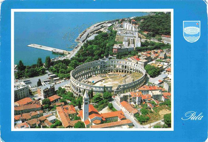 73998350 Pula Pola Croatia Amphitheatre Fliegeraufnahme