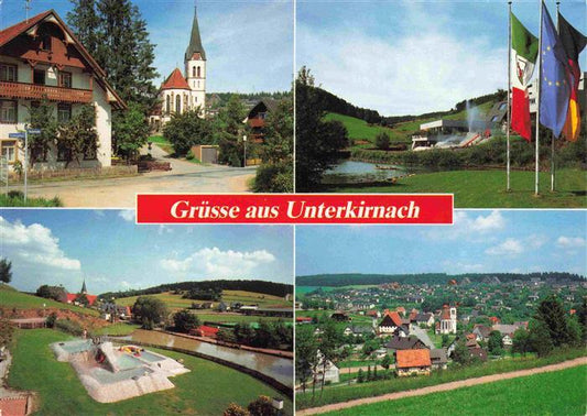 73999245 Unterkirchnach Schwarzwald Kirche Panorama Fliegeraufnahmen