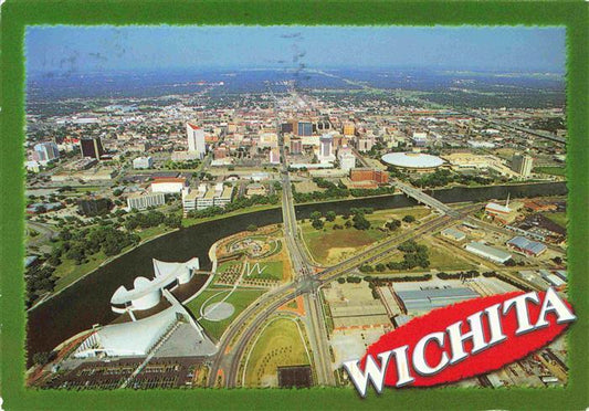 73998635 Wichita The skyline of downtown Wichita Fliegeraufnahme