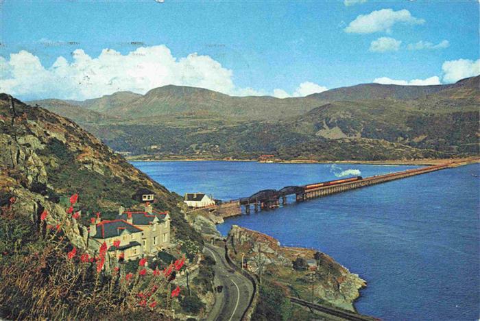 73999373 Barmouth Barmouth Bridge and Cader Idris