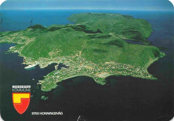 74000009 Honningsvag Norge aerial photograph